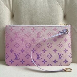 Louis Vuitton Sunrise Pink to Lavender Monogram Wristlet